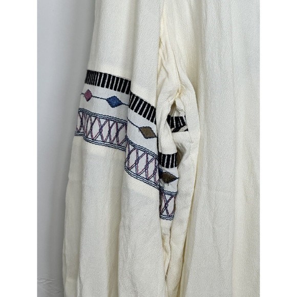 BA&SH PLUME EMBROIDERED Size 3/ Large Boho BLOUSE In Ecru Cream 3/4 Sleeve - Picture 4 of 10